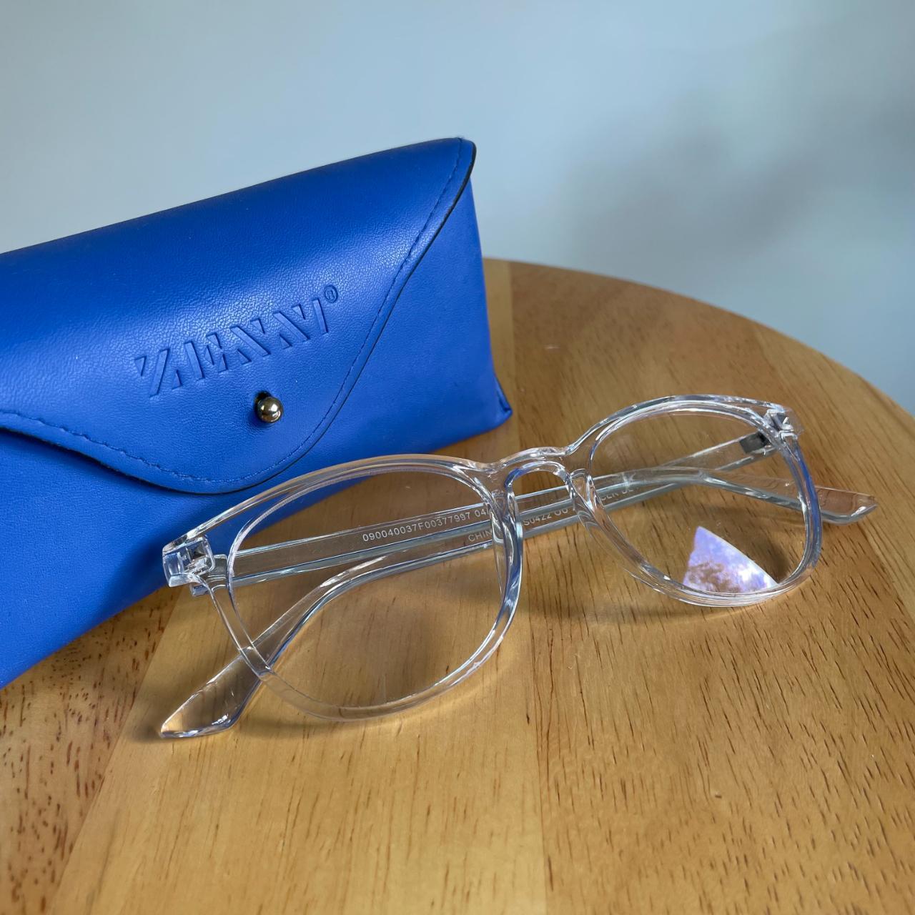 ZENNI skyline clear glasses + case Depop