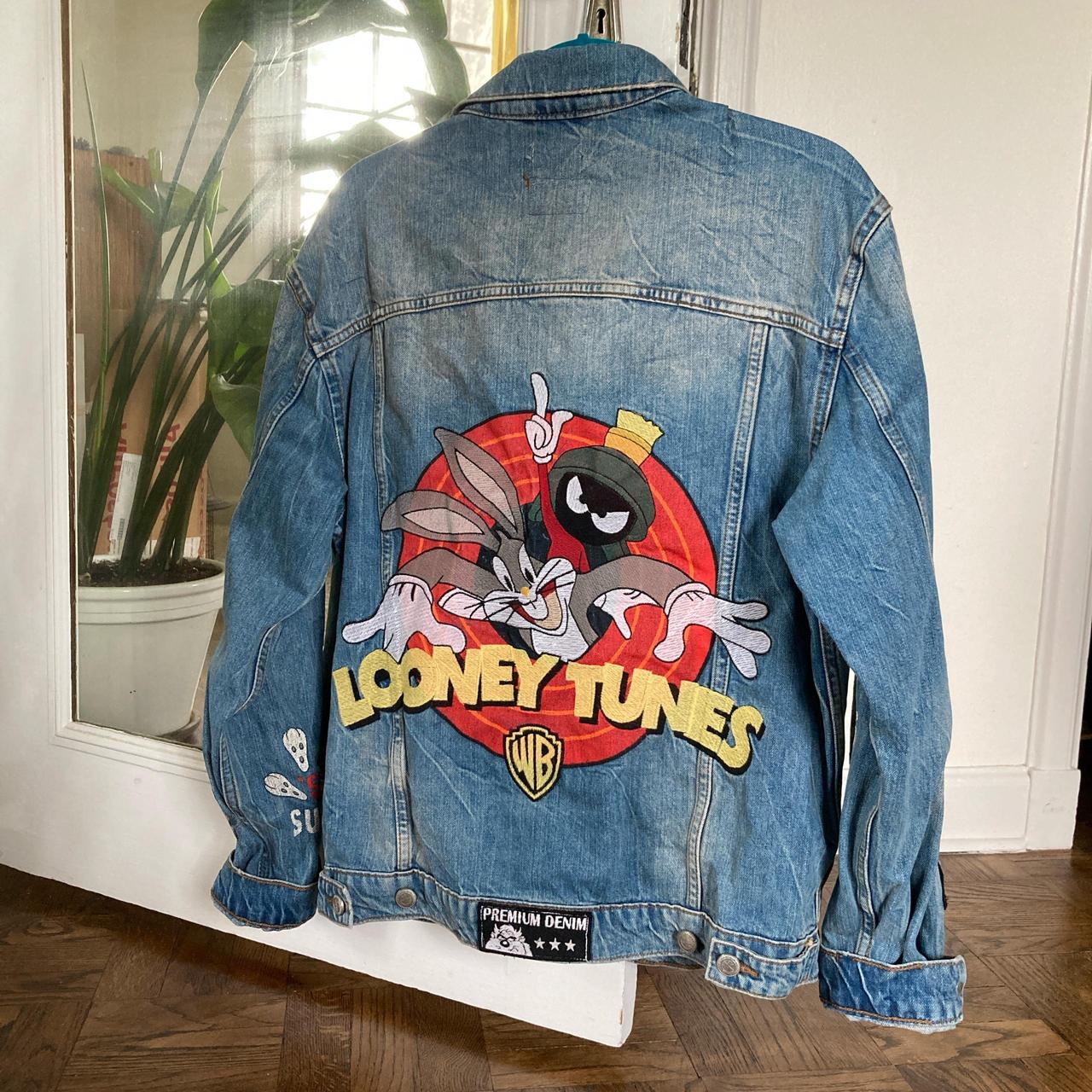 Limited Edition Looney Tunes Denim Jacket with | Depop