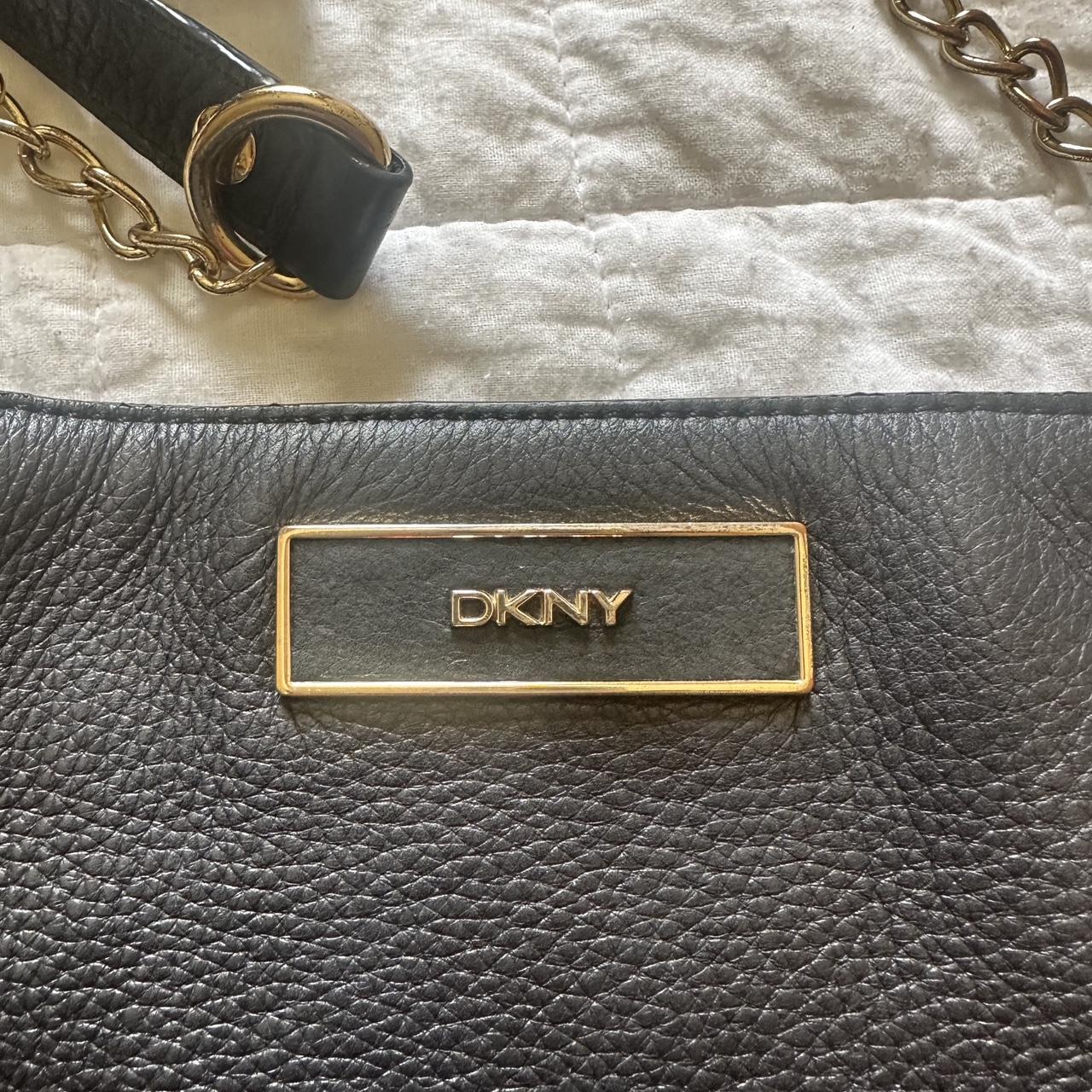 Dkny saffiano leather bag with gold hardware Bought - Depop