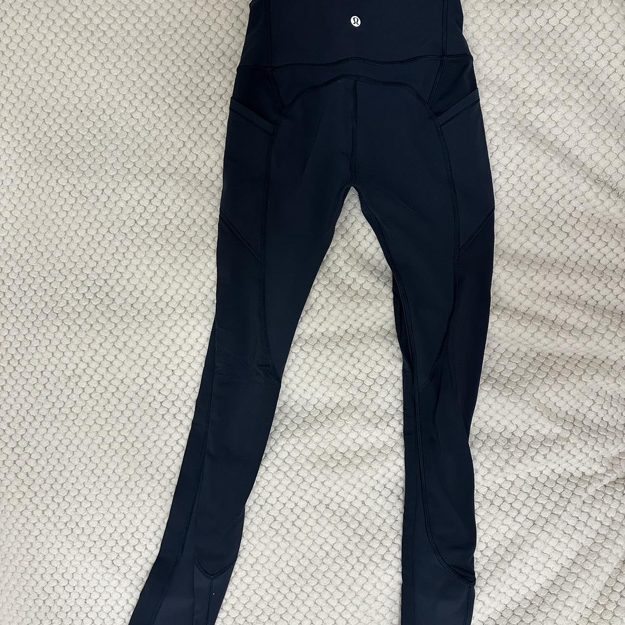 leggings with pockets. dark teal color - Depop