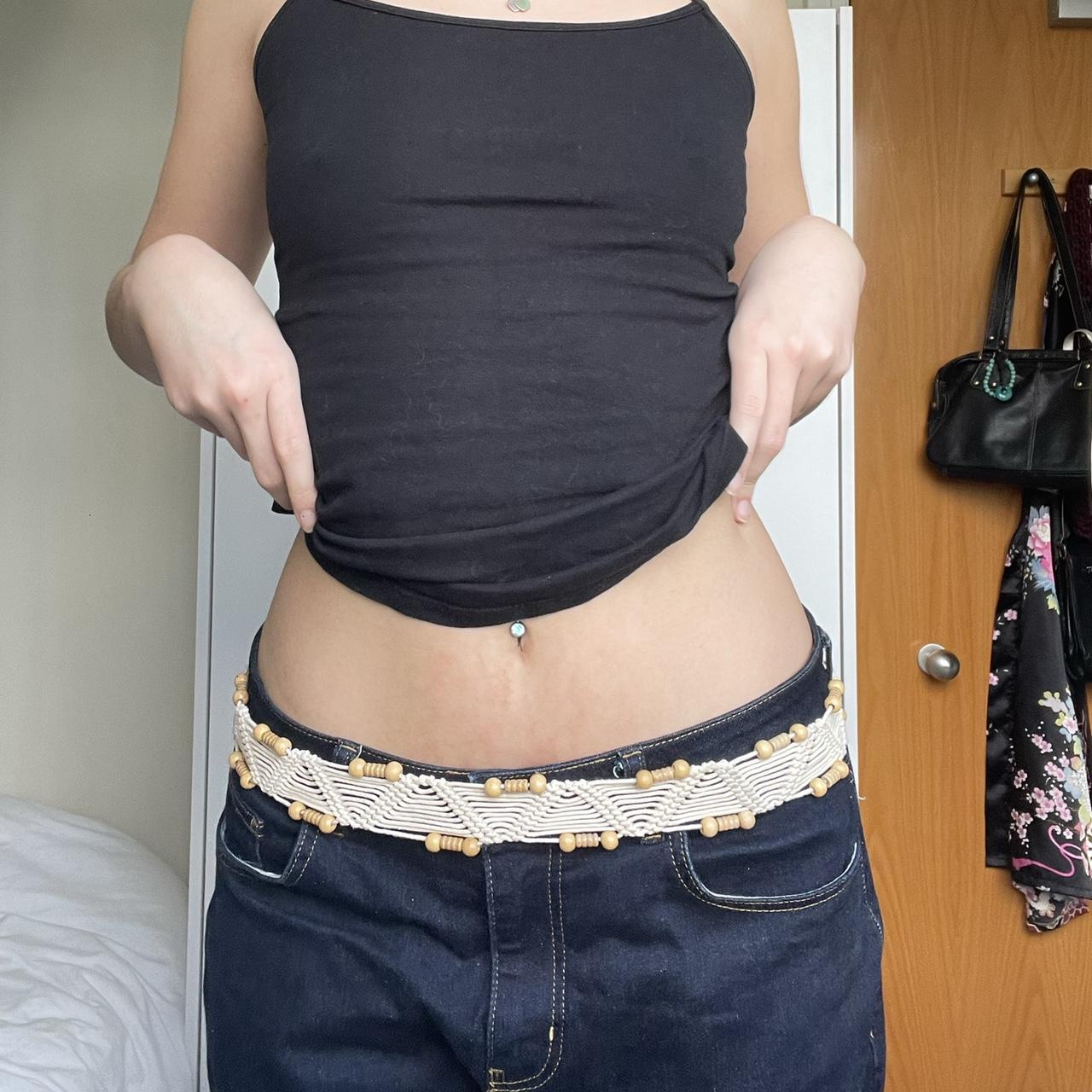 beaded tie belt