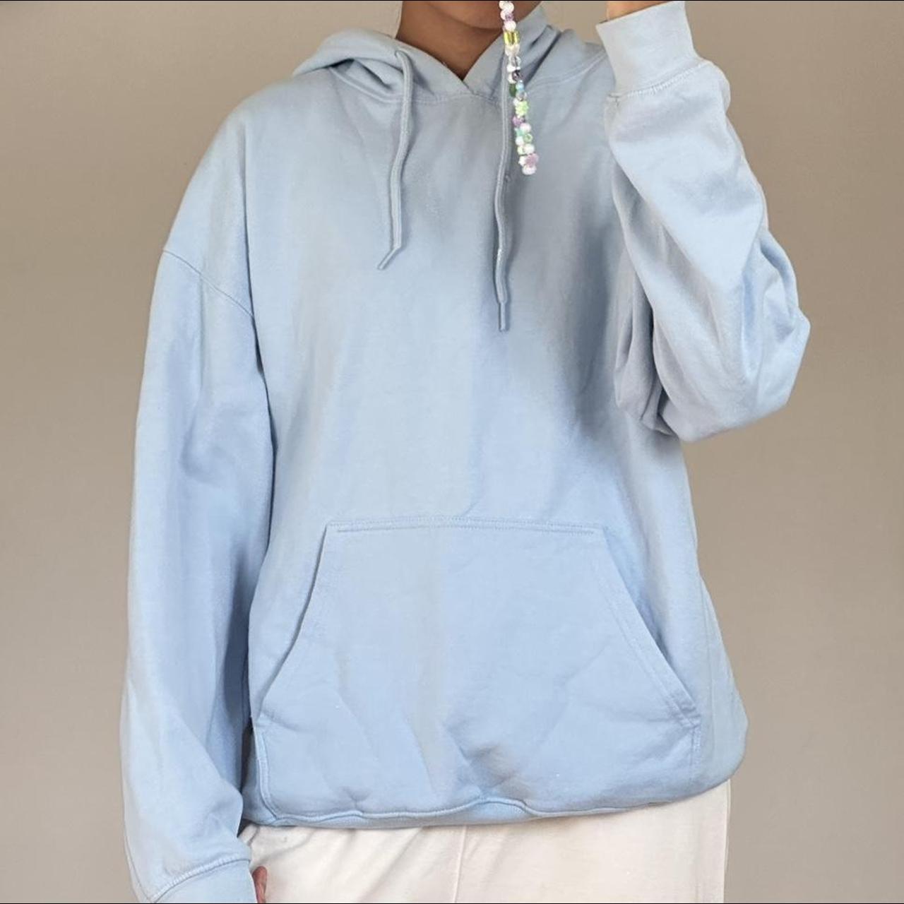 Light baby blue hoodie - Depop