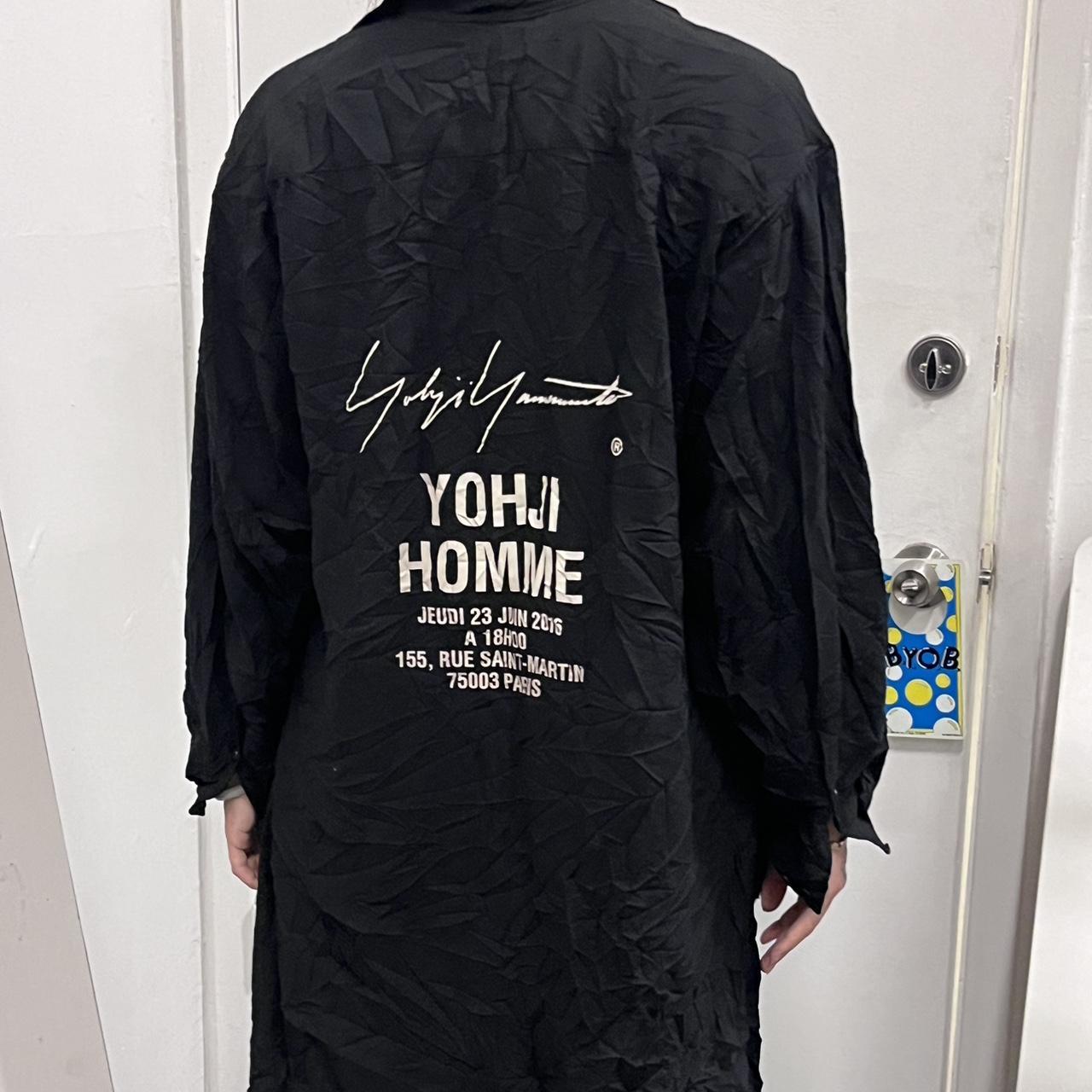 yohji yamamoto staff shirt シワ加工 BLACK Scandal