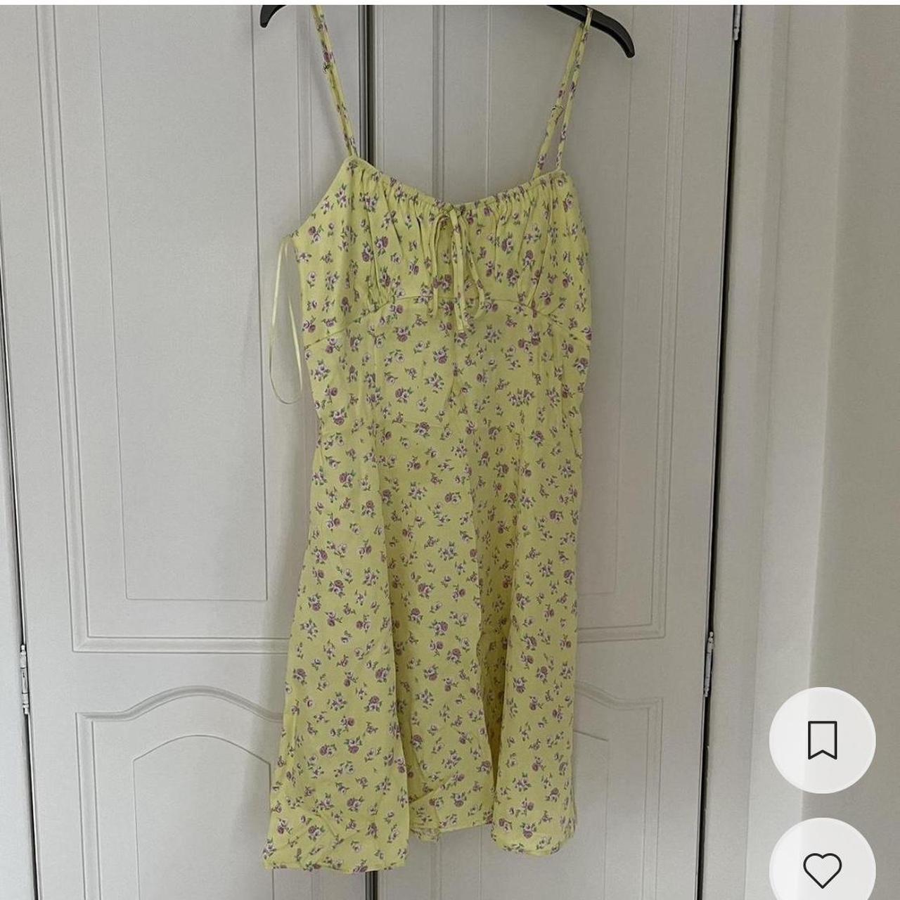 Zara Women's Yellow Dress Depop