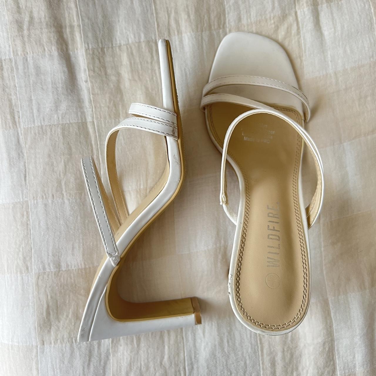 Selling these cute Wildfire white heels! Worn a few... - Depop