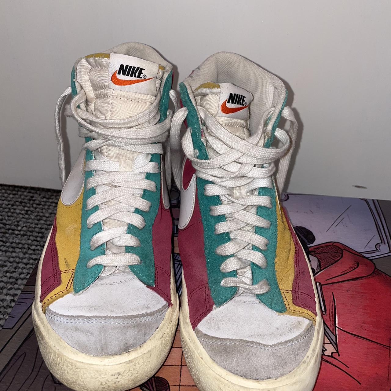 multi colored nike blazer