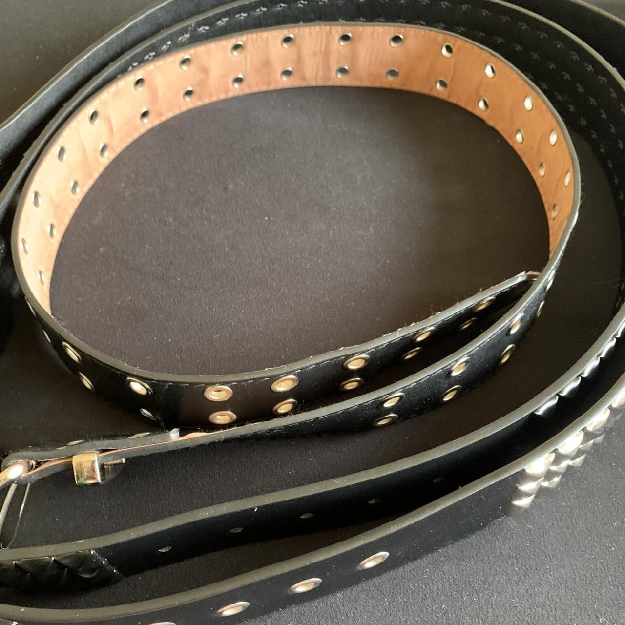 set of 3 alternative/emo belts 1 grommet (size M)... Depop