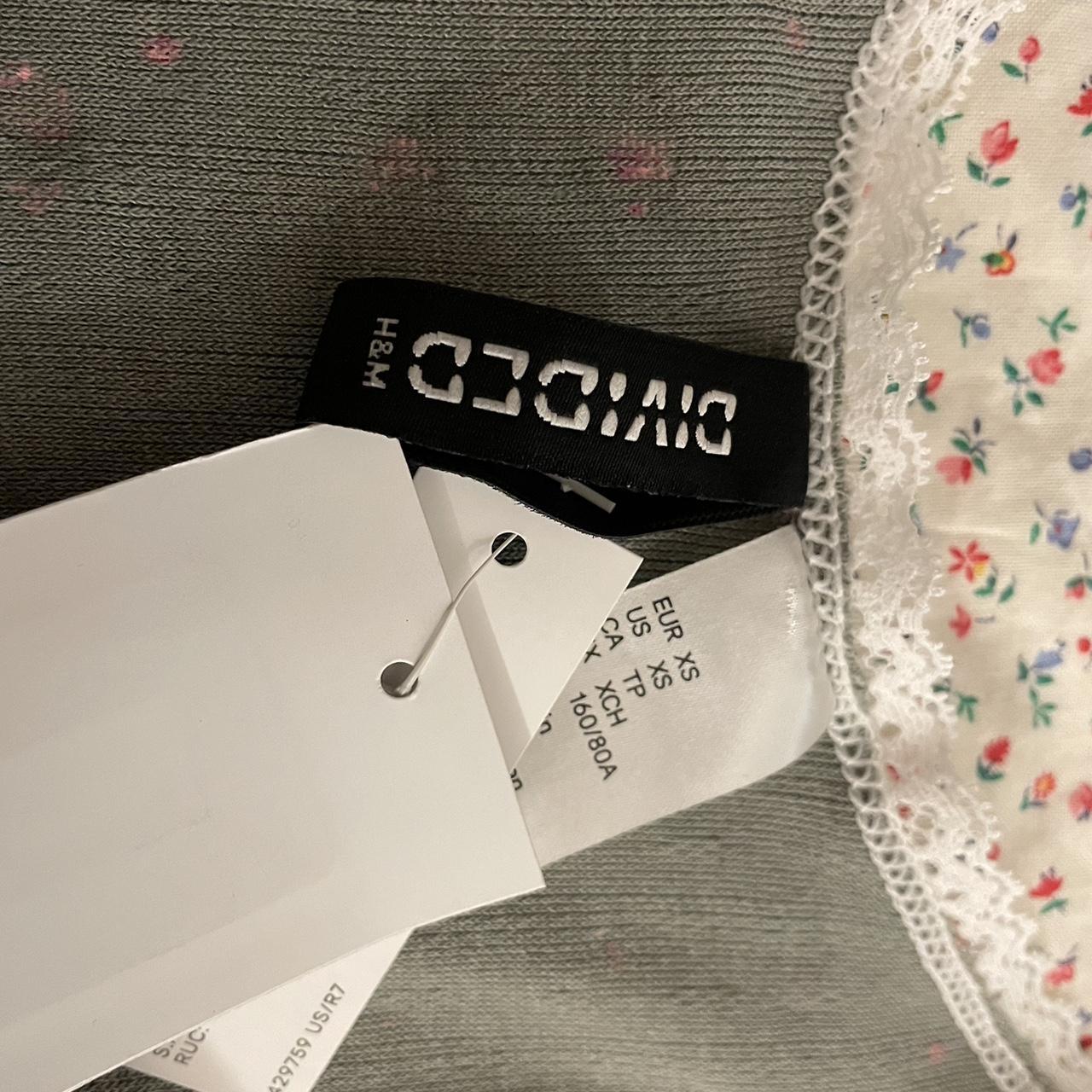 H&M Women's Pink and Grey Vest Depop