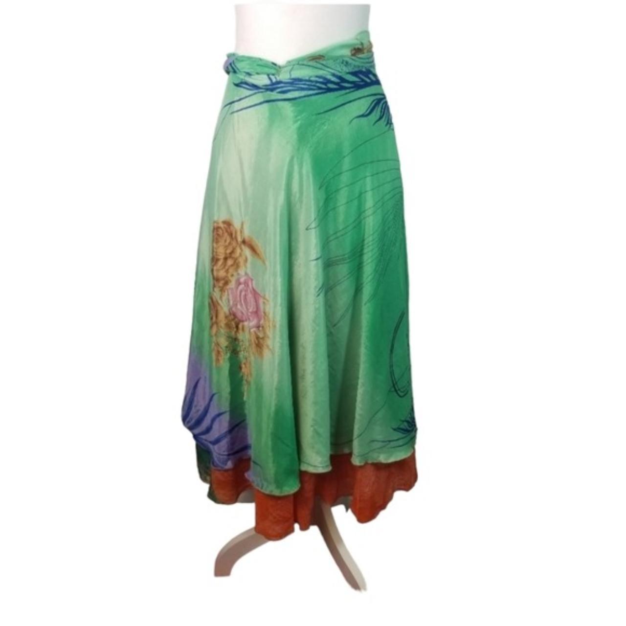 Boho Reclaimed Sari Wrap Skirt – Darn Good Yarn