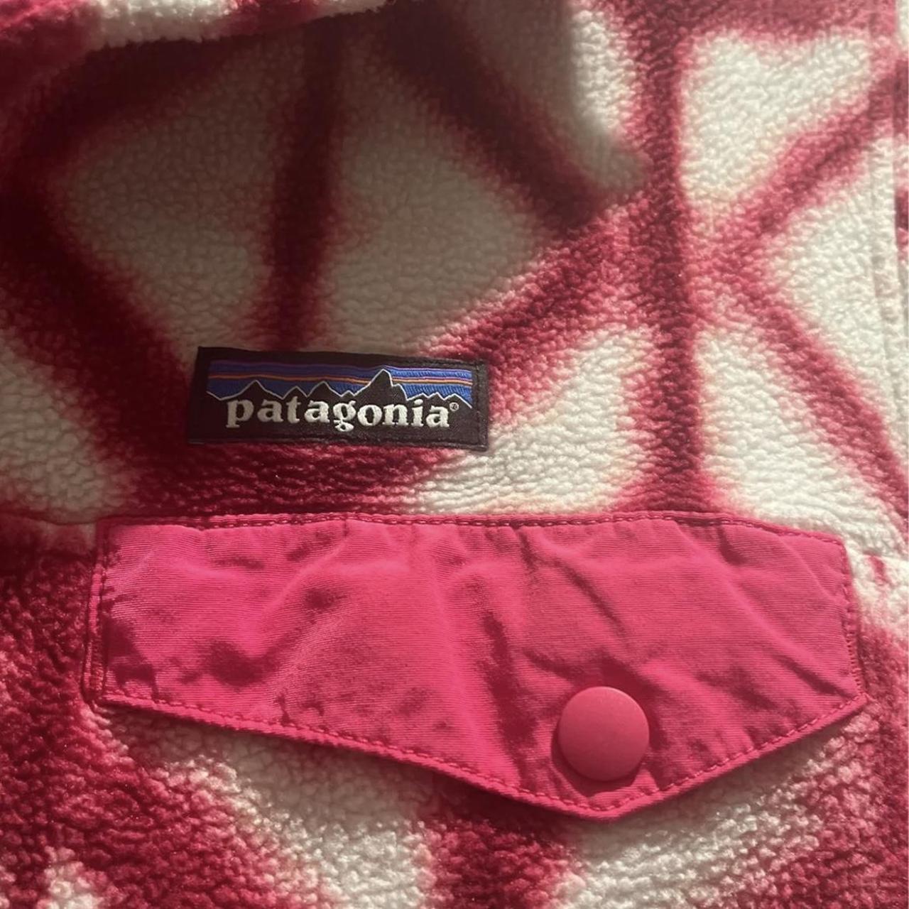 PATAGONIA Synchilla Tie Dye RARE Pink Diamond Shibori print diamond sale dancer