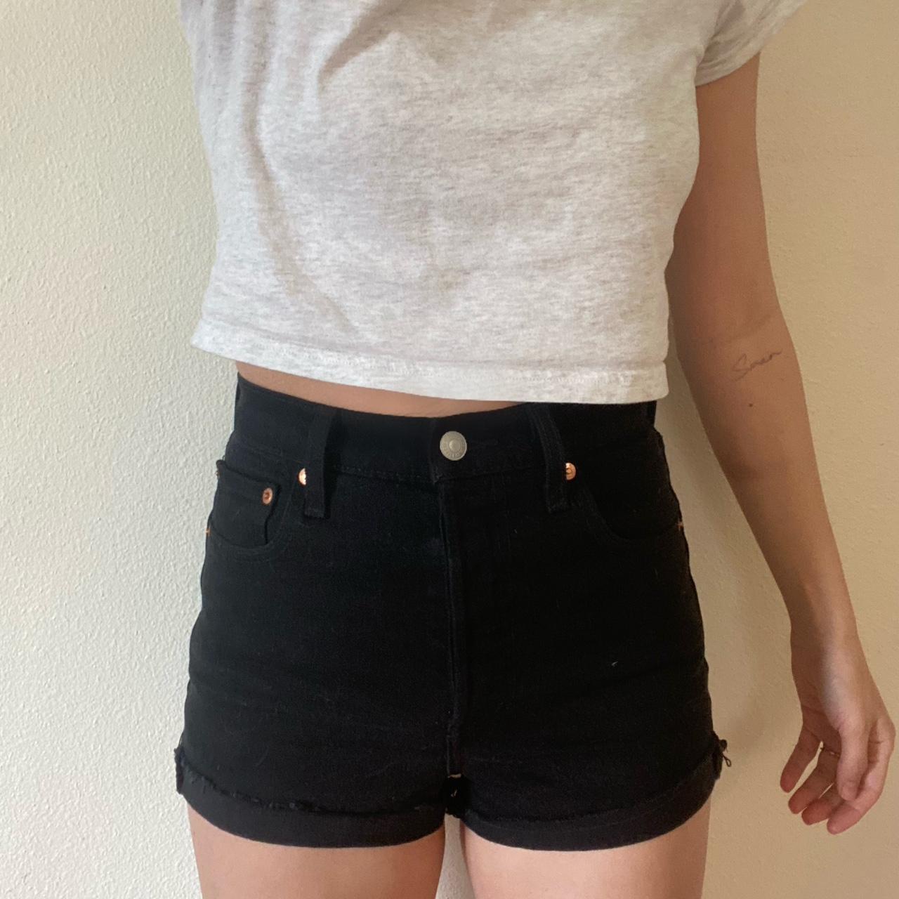 Cuffed store black shorts