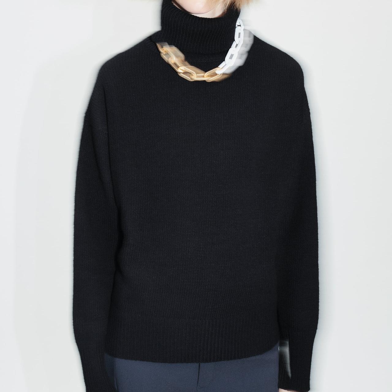 Zara wool turtleneck sweater in 100% wool Depop - Main Image