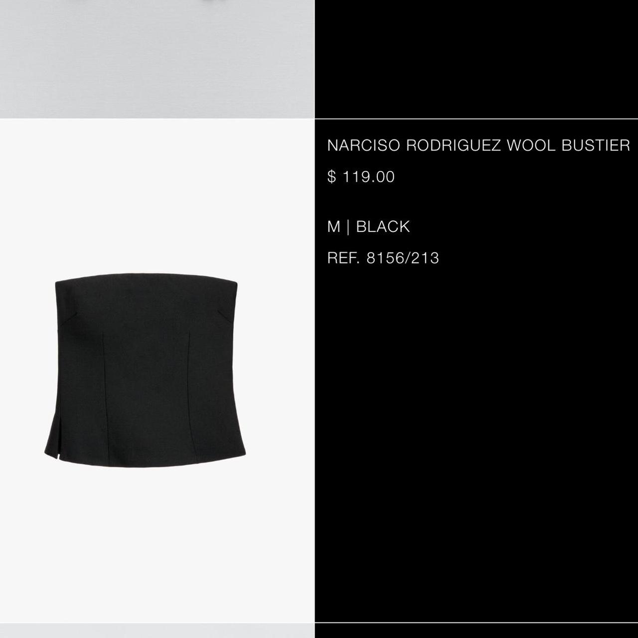 NWT ZARA NARCISO RODRIGUEZ WOOL BUSTIER shops SIZE M