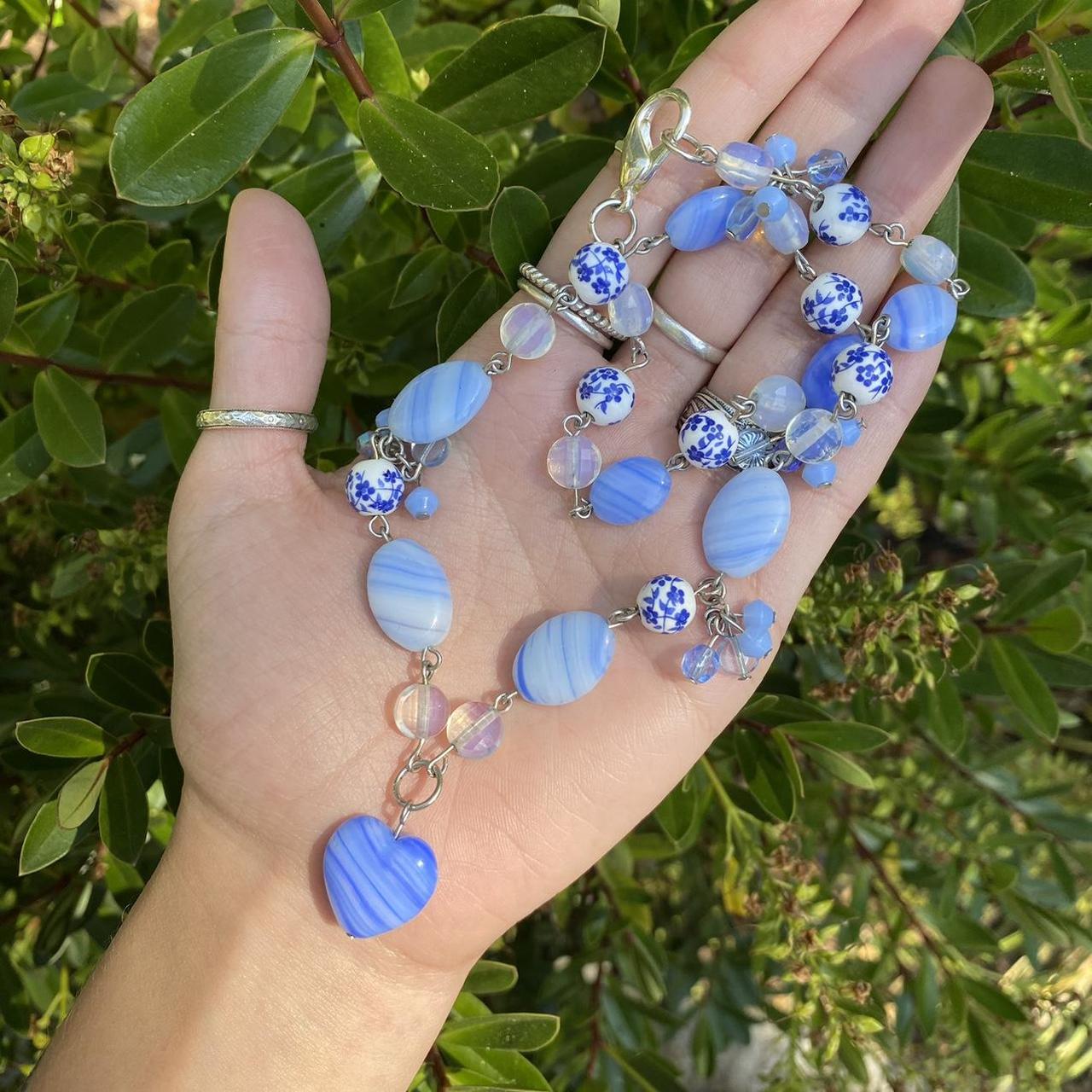 Versona | layered blue bead necklace