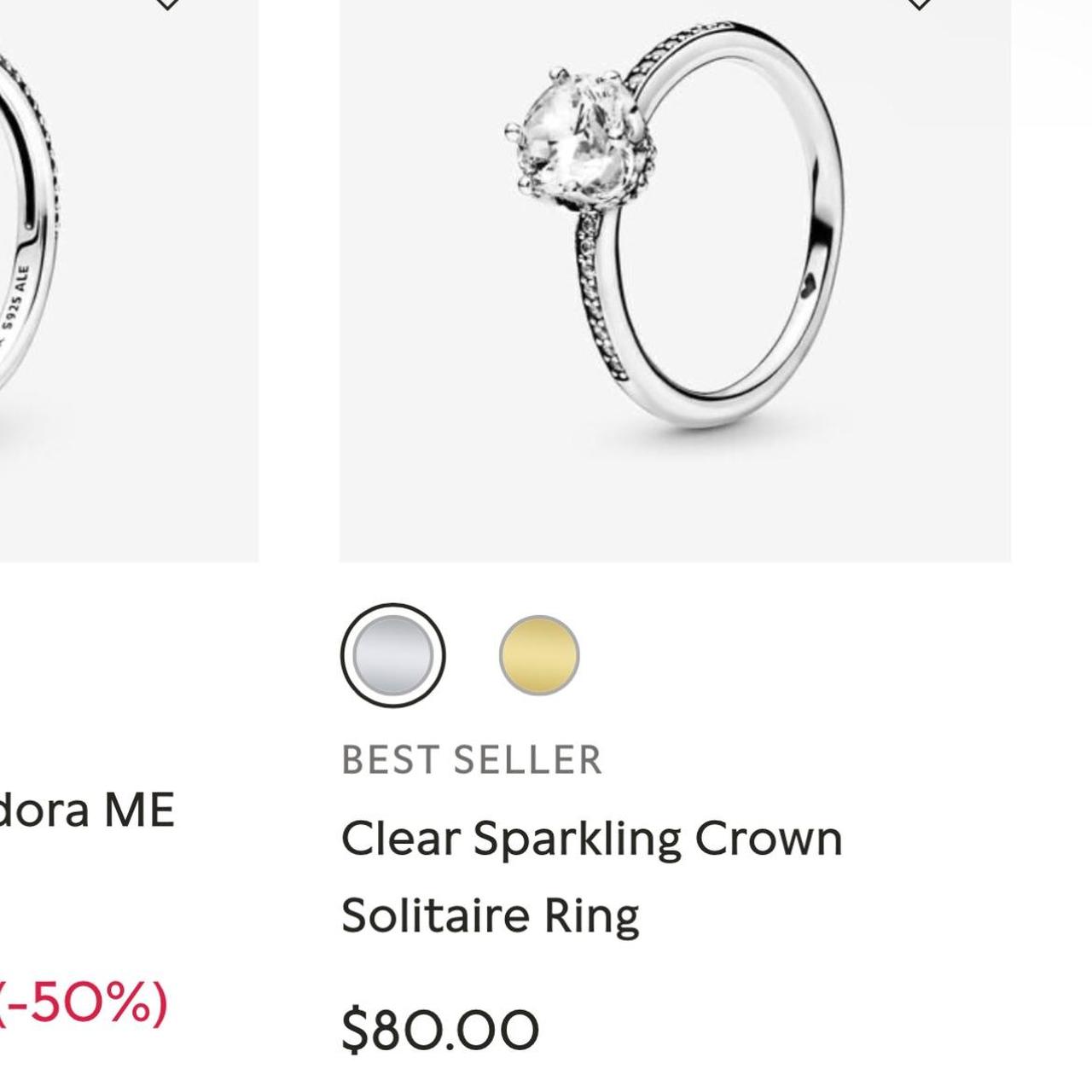 sterling silver pandora sparkling crown