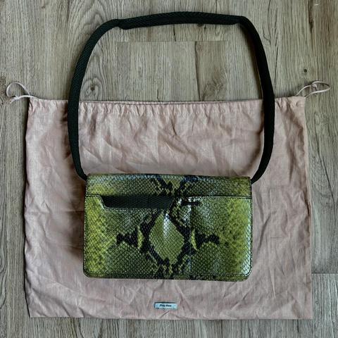 Miu Miu 1999 Python Snakeskin Shoulder Bag - from... - Depop