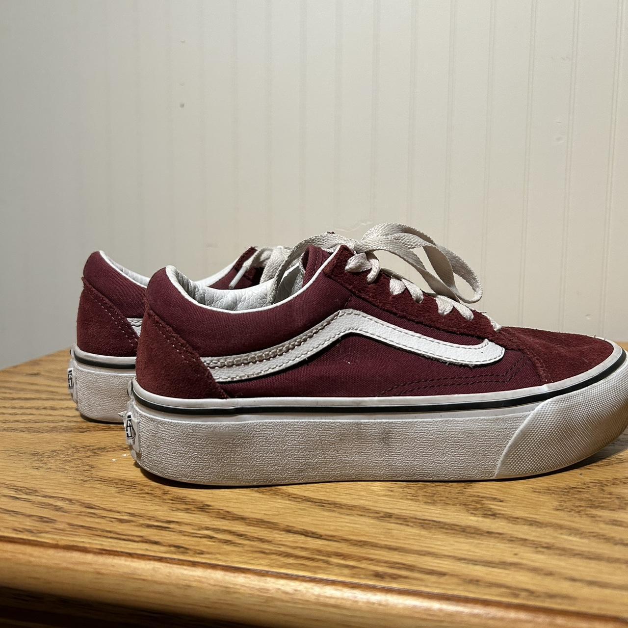 Vans store platform burgundy