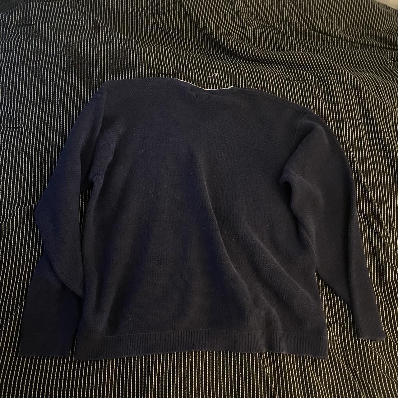 navy blue woman’s vintage polo sweater no flaws... - Depop