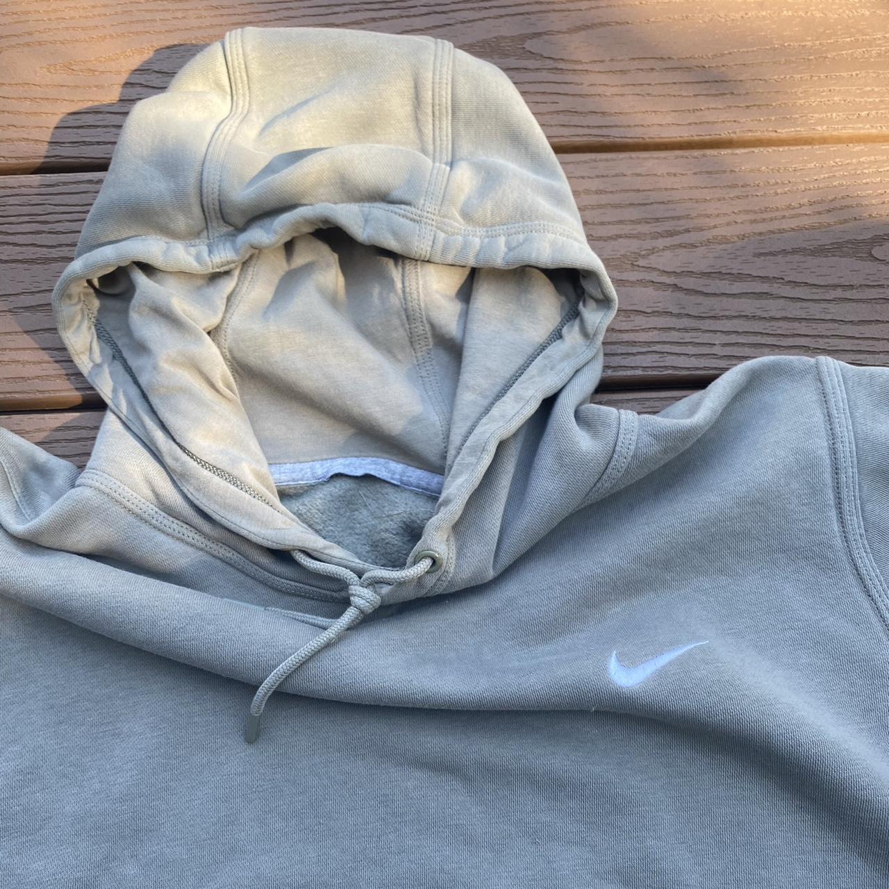 y2k sage green nike essential hoodie minor flaws... Depop
