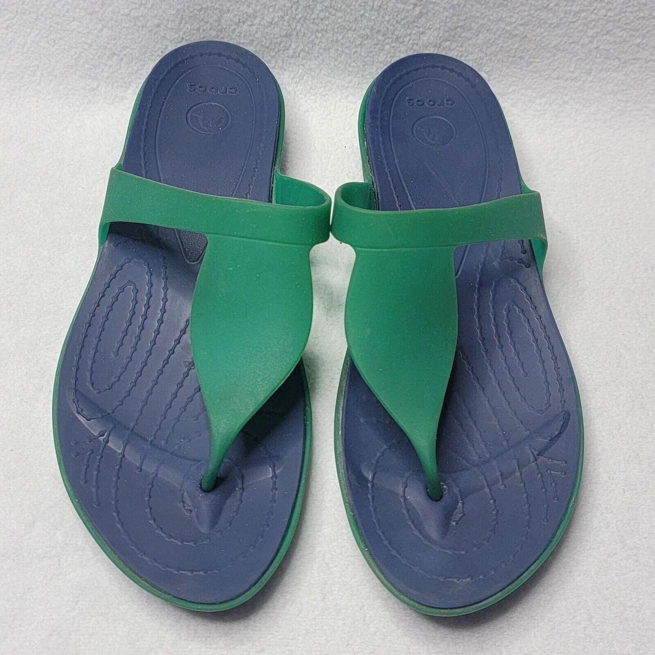 Crocs rubber flip on sale flops