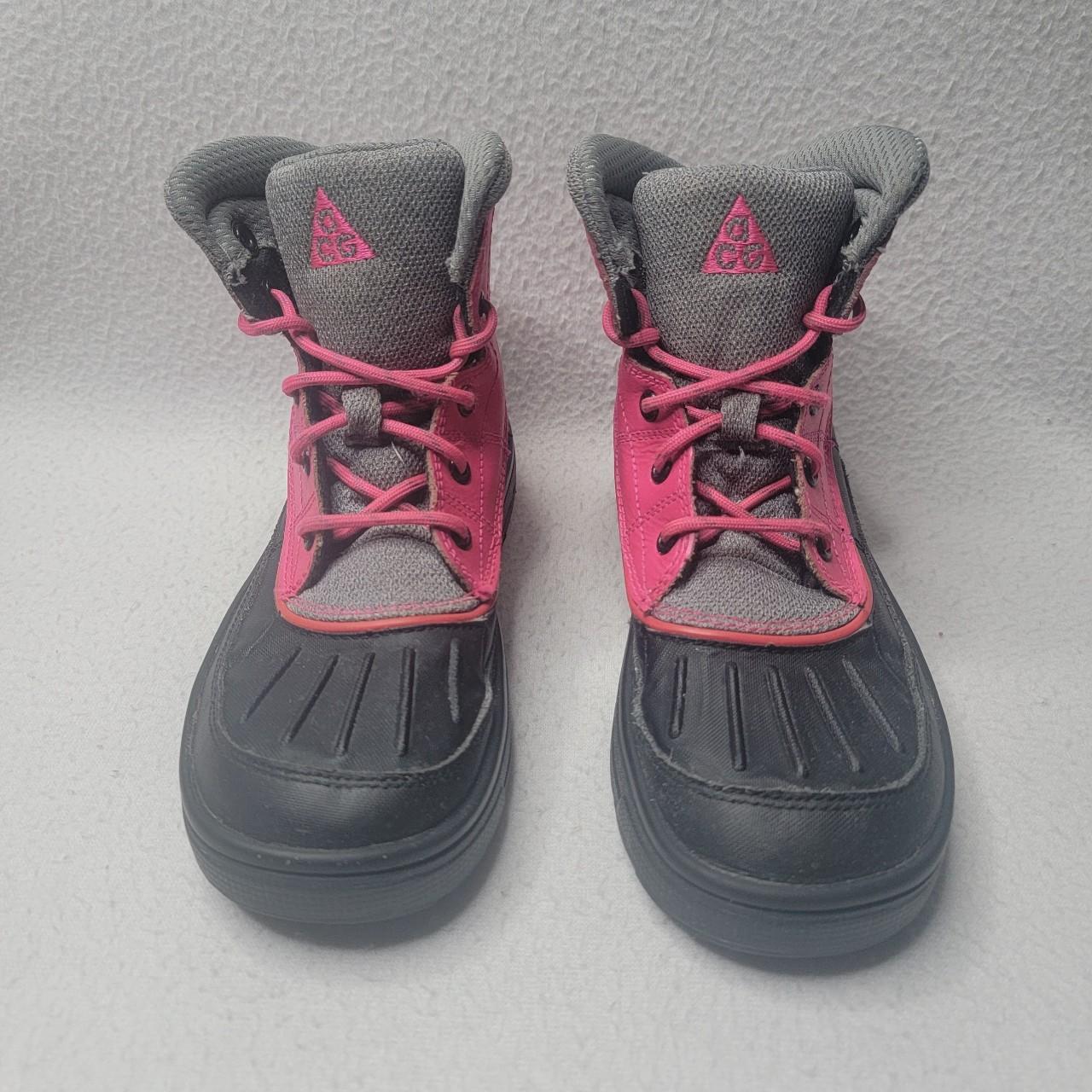 Pink and sales black acg boots