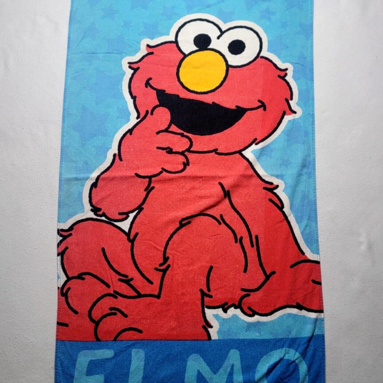 Vintage Sesame Street Elmo Large Beach Towel... - Depop