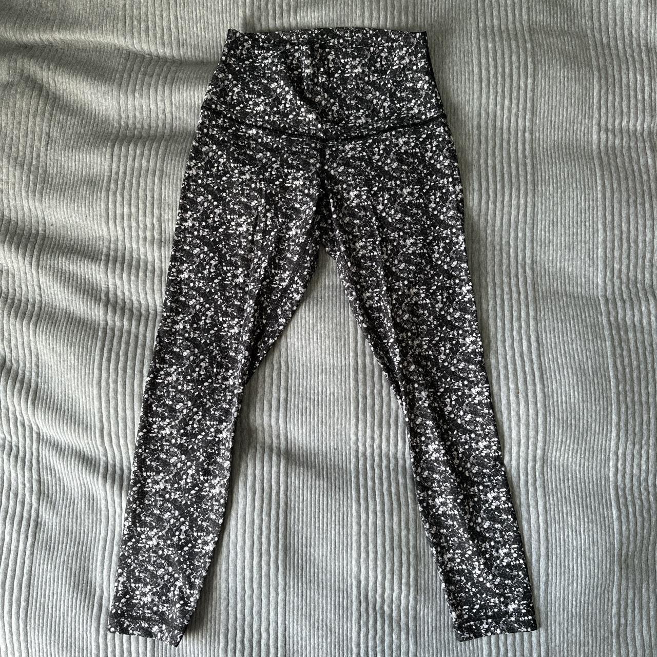 Black and Silver Glitter Leggings