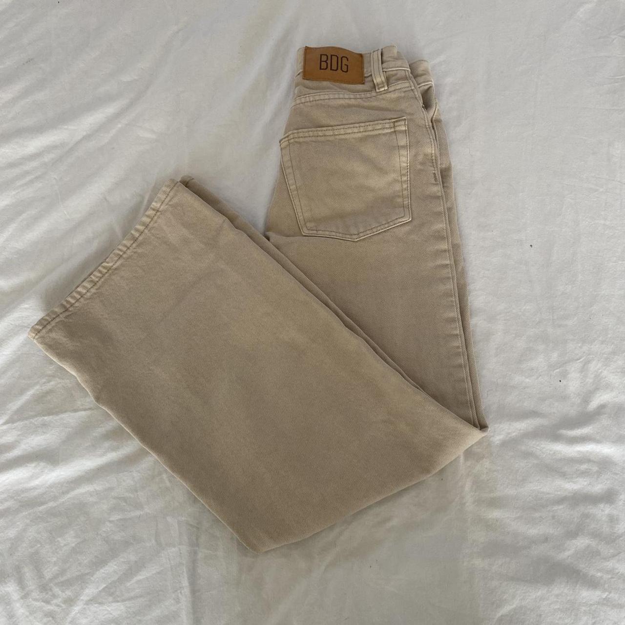 BDG High and Wide cream color denim Size 25 Aline fit - Depop