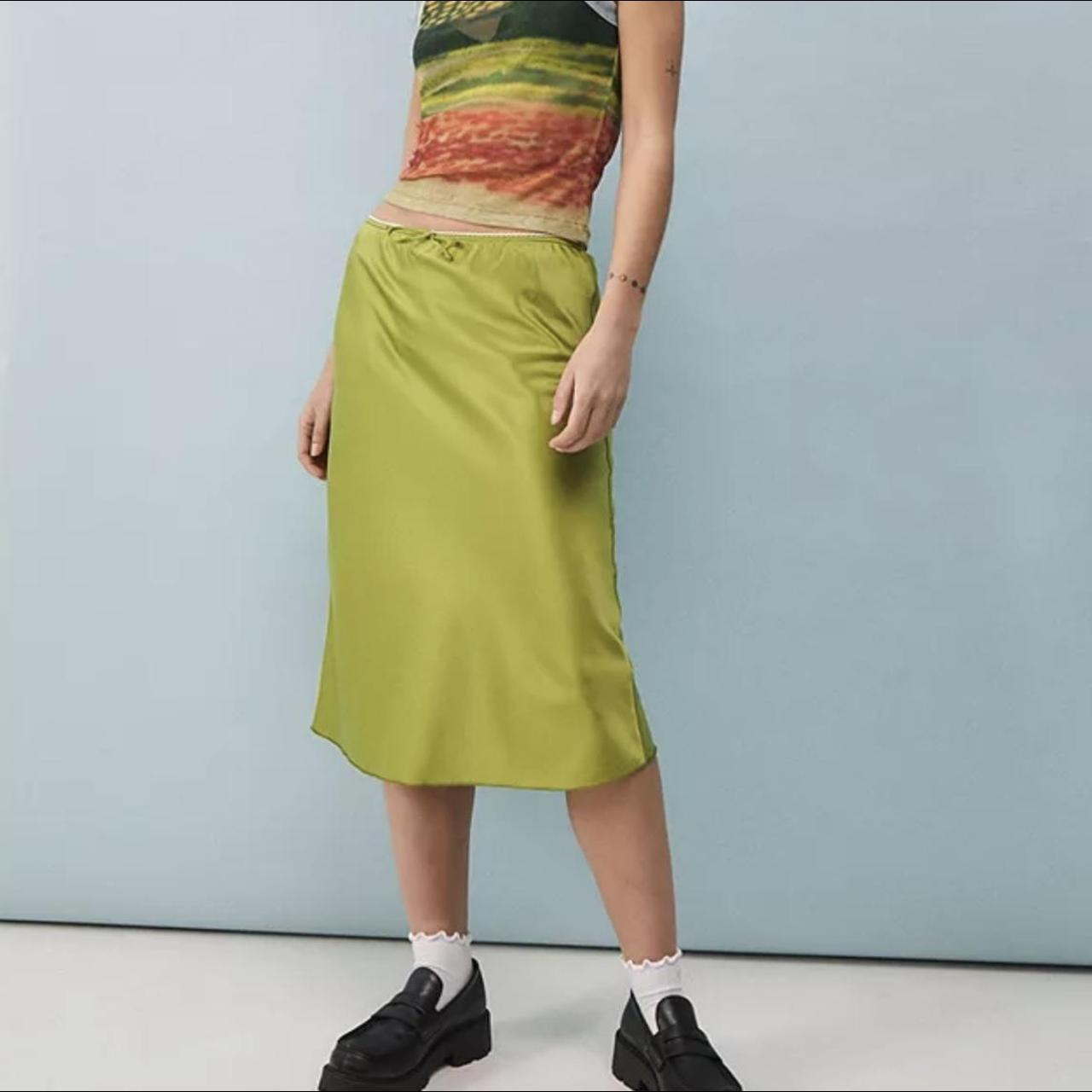 Urban Outfitters Women's Green Skirt Depop