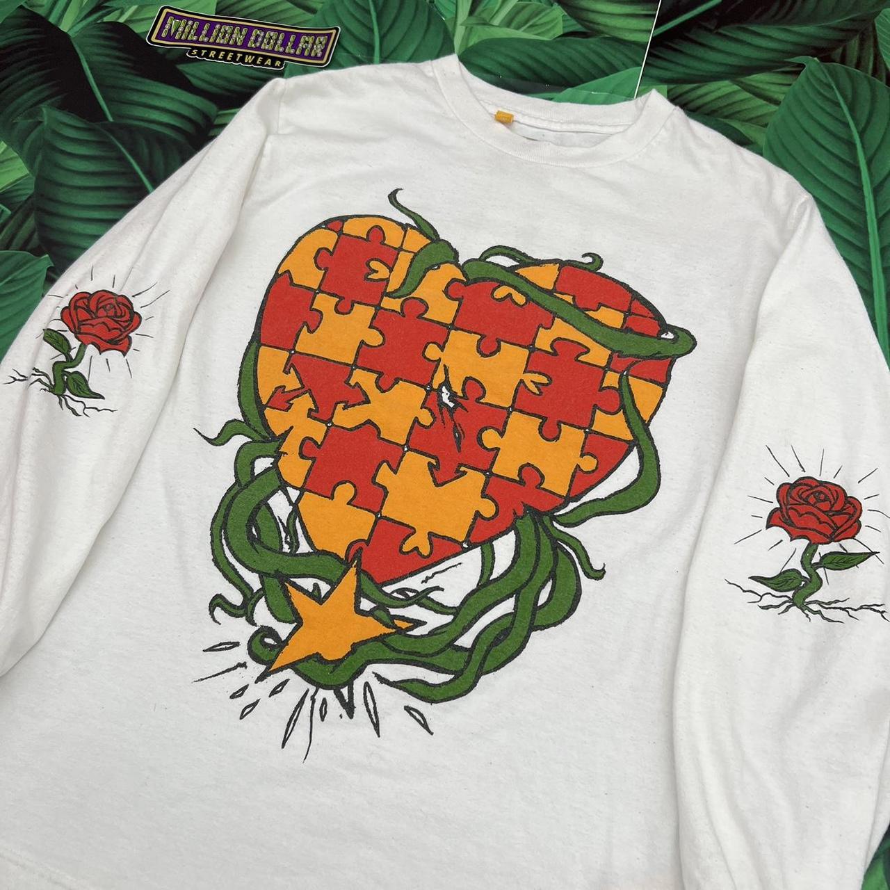 Gallery dept. heart puzzle L/S tee Color: white... - Depop