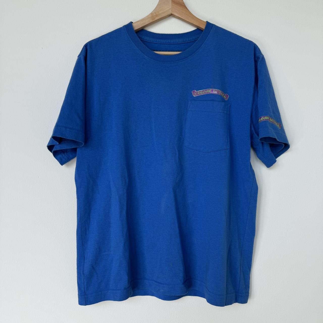 Chrome hearts scroll logo pocket short sleeve tee | Depop