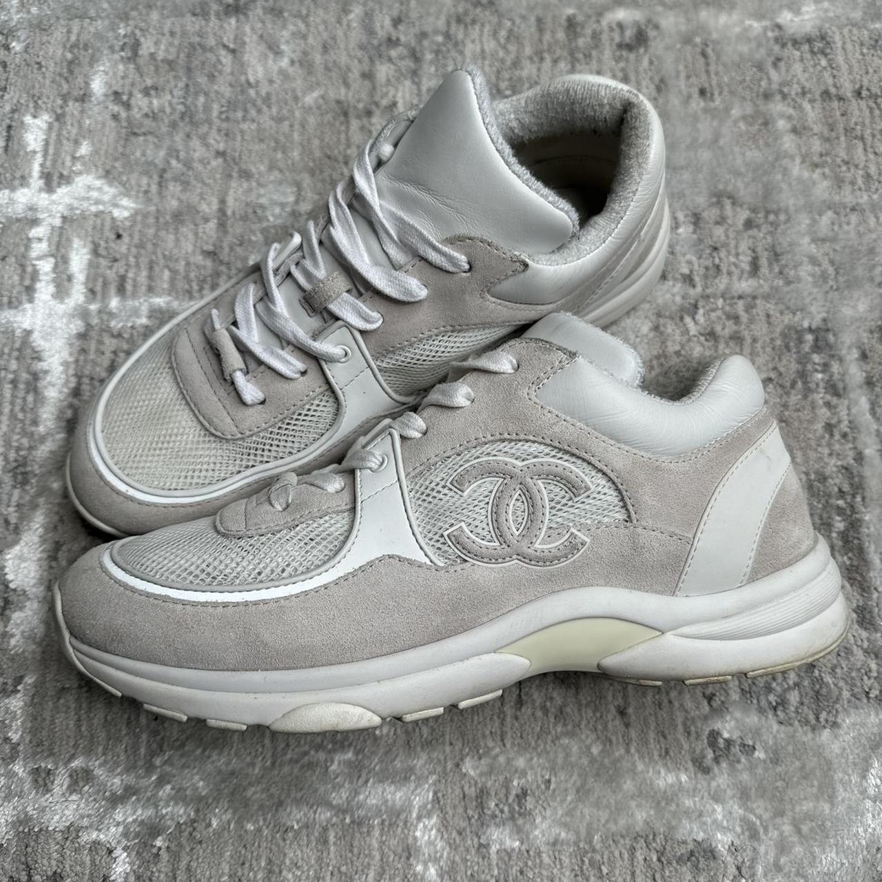 all white chanel runners