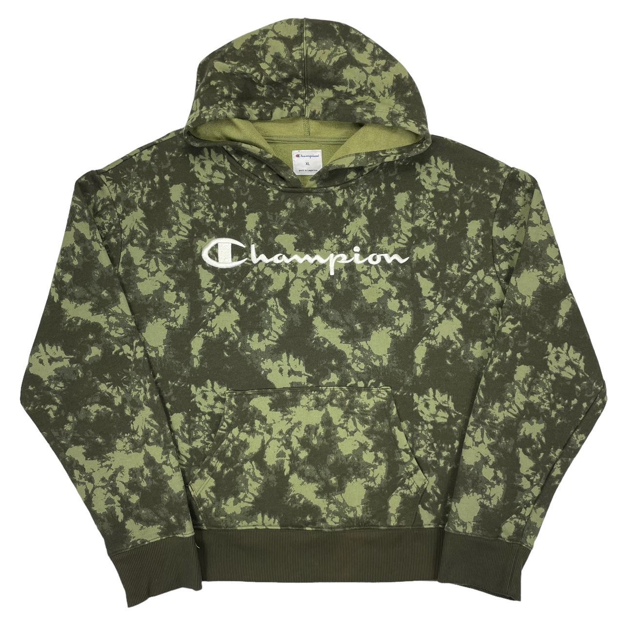 Vintage Champion Hoodie Retro 90s camo style spell