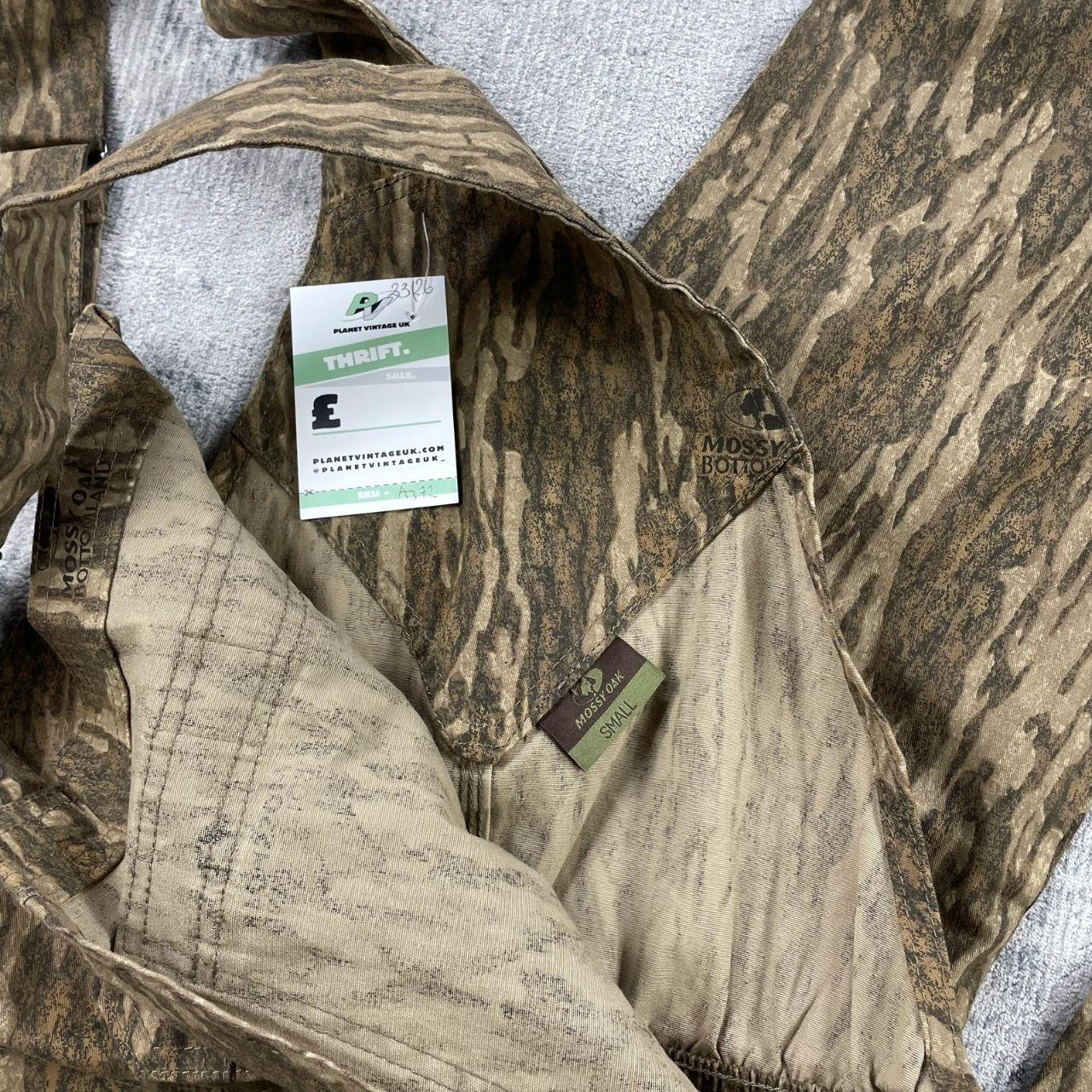 Vintage Y2K Mossy Oak Real Tree Hunting Bib Workwear Dungarees - Khaki Green Small image 4