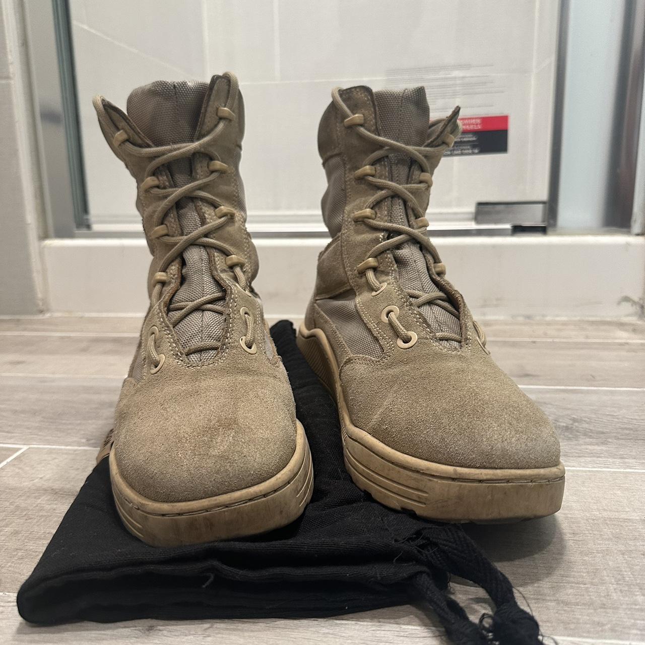 Yeezy Season 4 Combat boots. Heavy heel drag as seen... - Depop