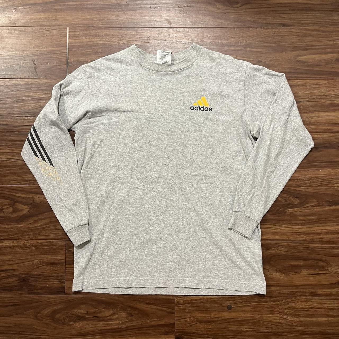 Vintage Adidas Long Sleeve graphic t shirt SIZE:... - Depop