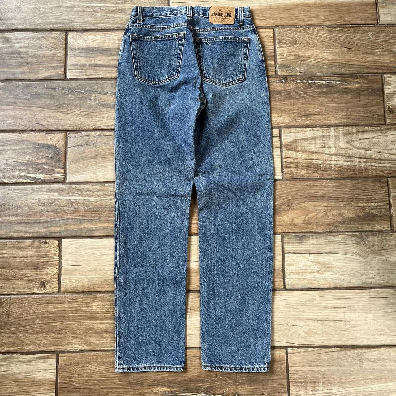 Vintage GAP blue jeans button fly 90s made in... - Depop