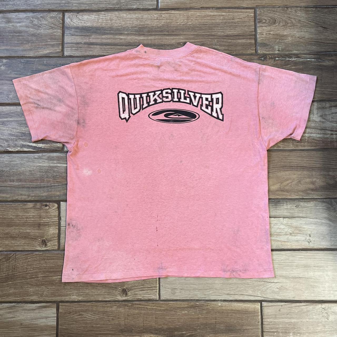 Quiksilver Men's Pink and Black T-shirt