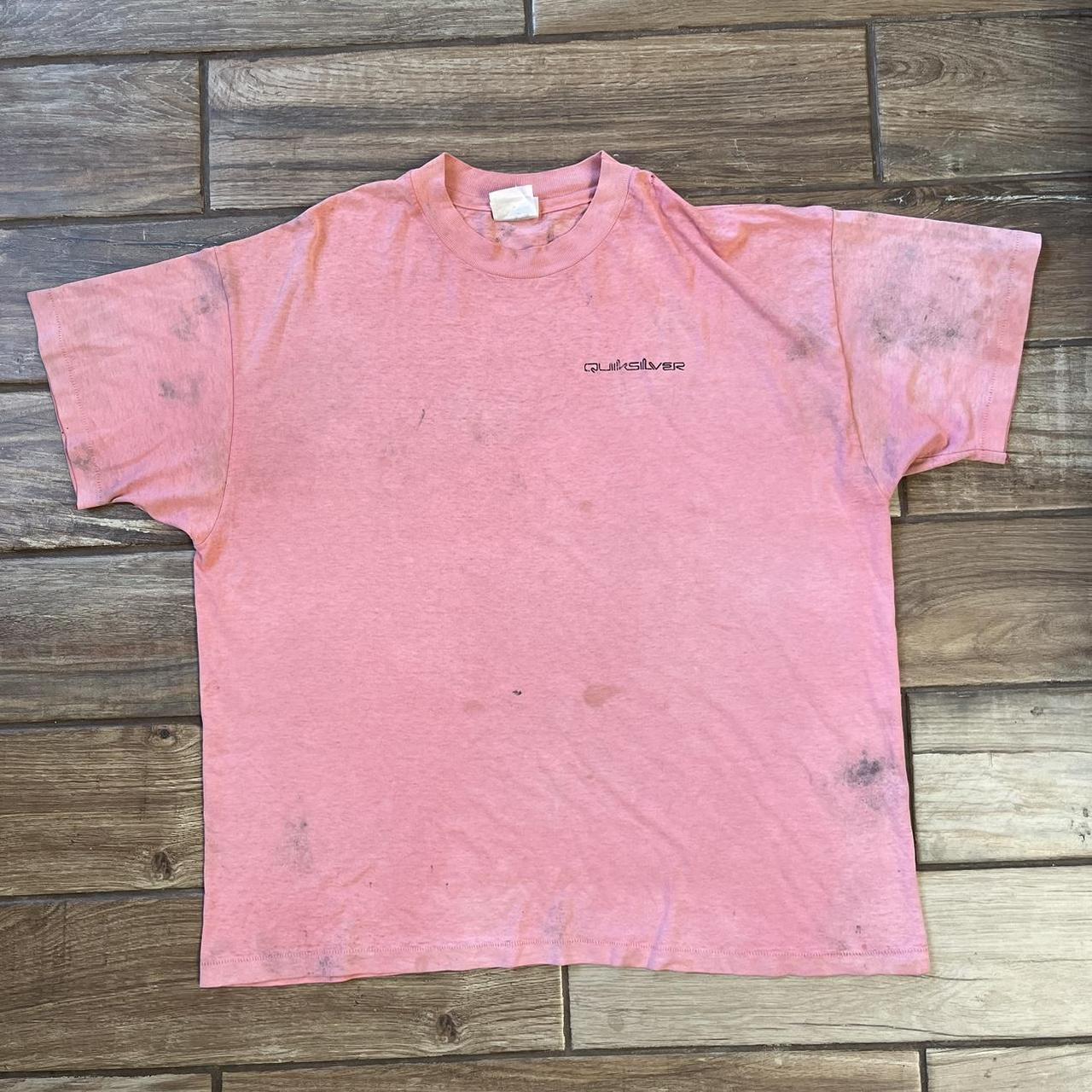 Quiksilver Men's Pink and Black T-shirt (3)