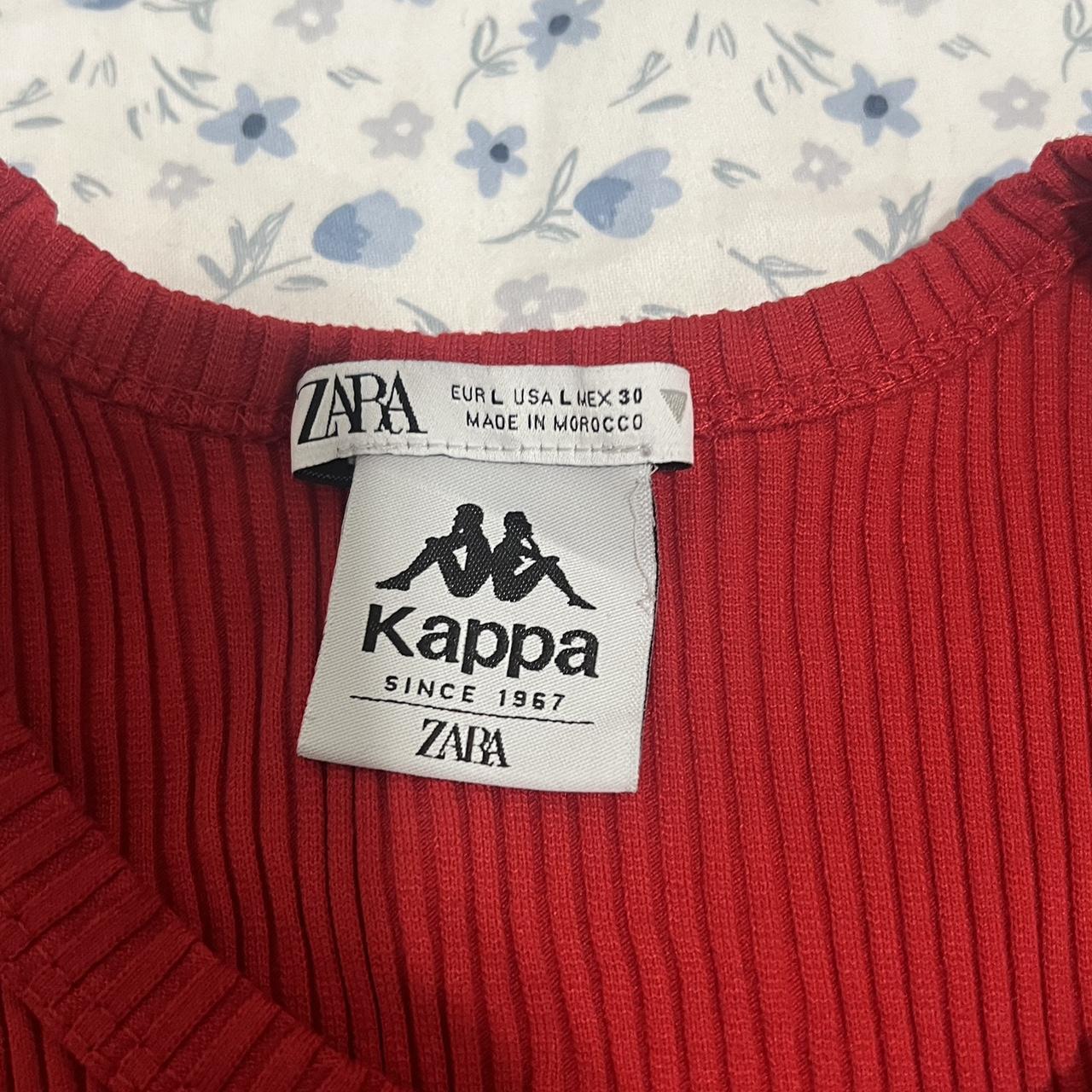 Kappa crop top from Zara collection Size:L runs... - Depop