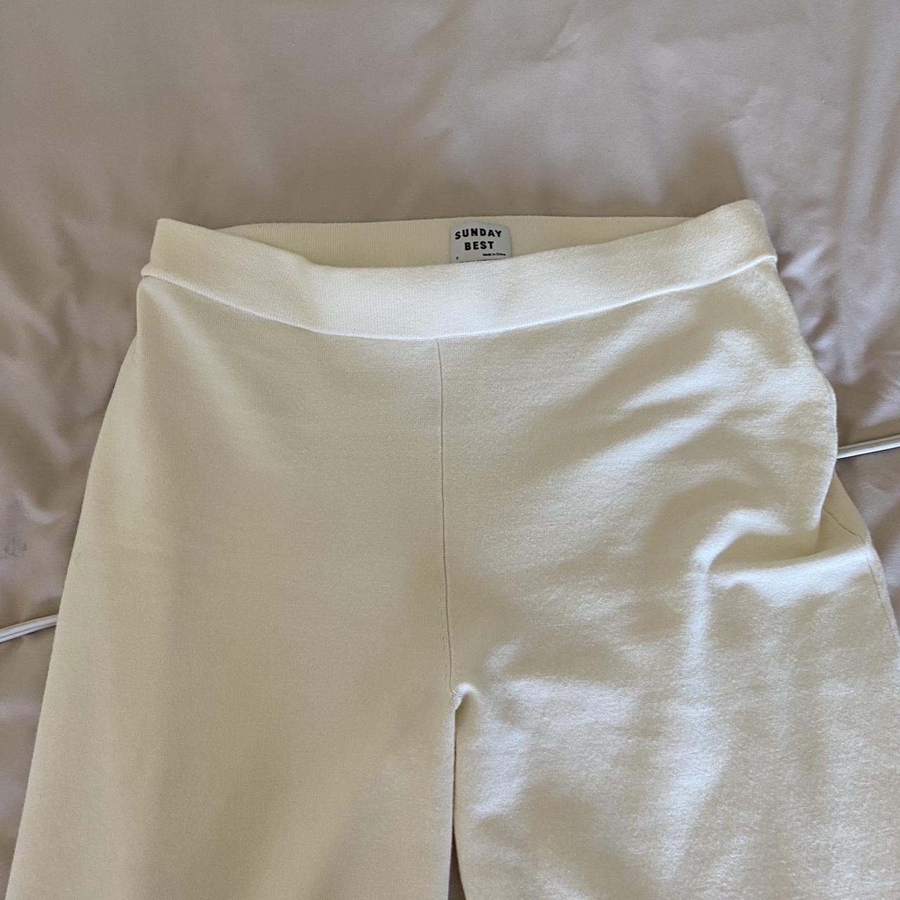 sunday best by aritzia white/cream color flare... - Depop