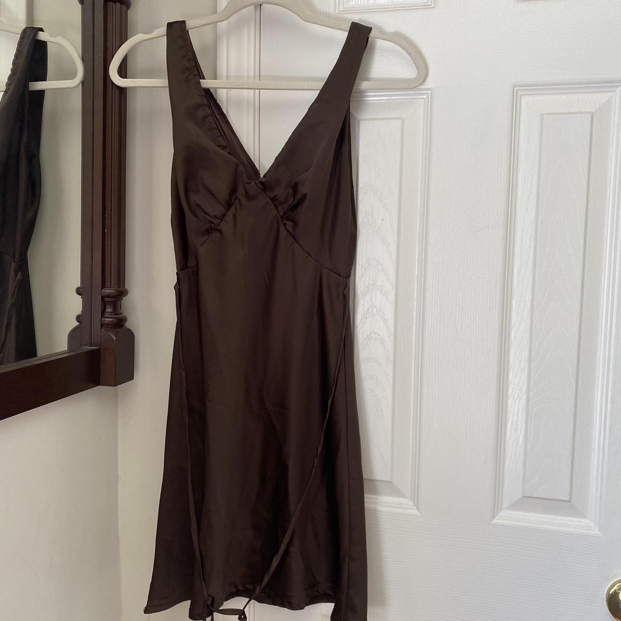 ON HOLD!!! peppermayo brown dress with tie for the... - Depop