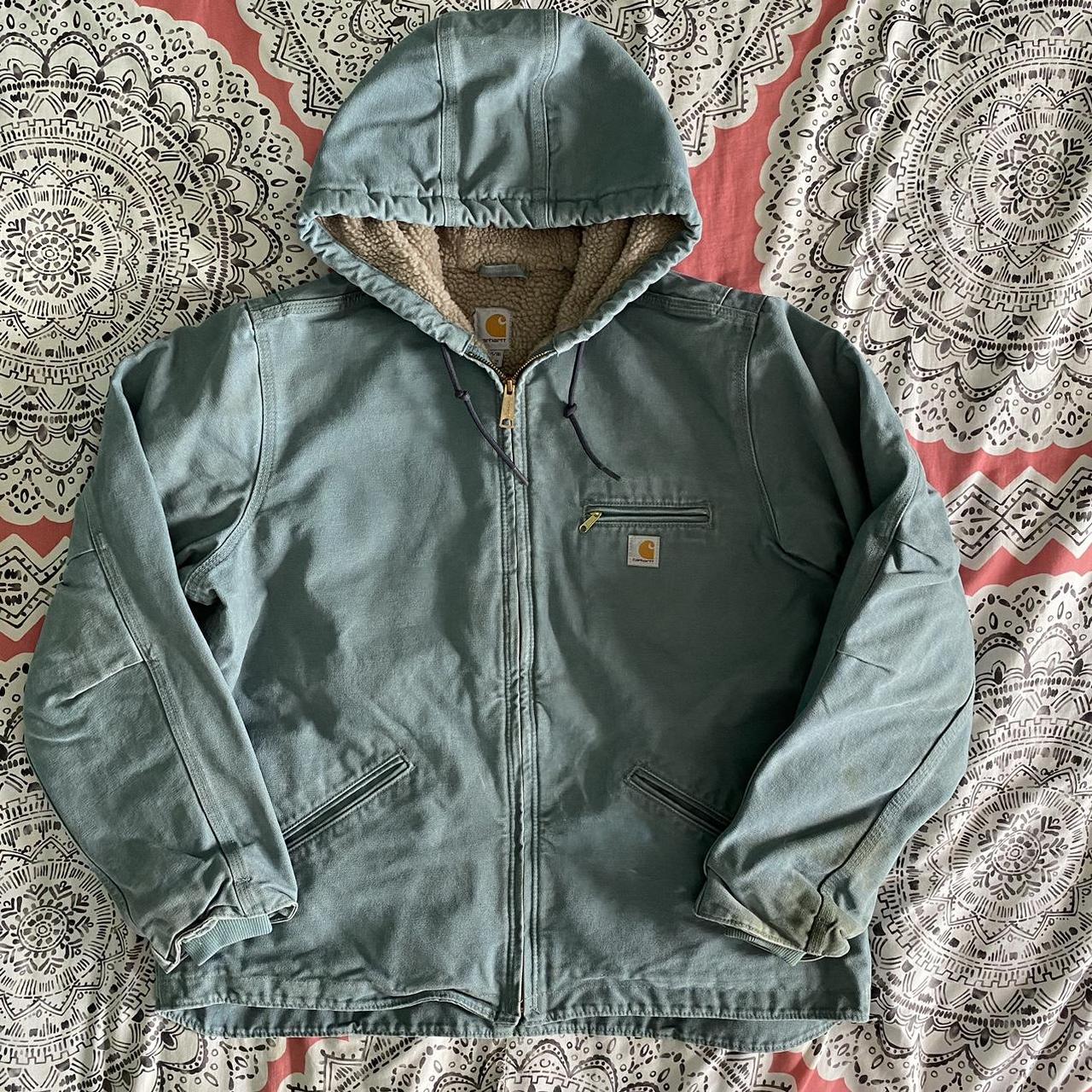 Womens Carhartt Washed Duck Sherpa Jacket. EUC. - Depop