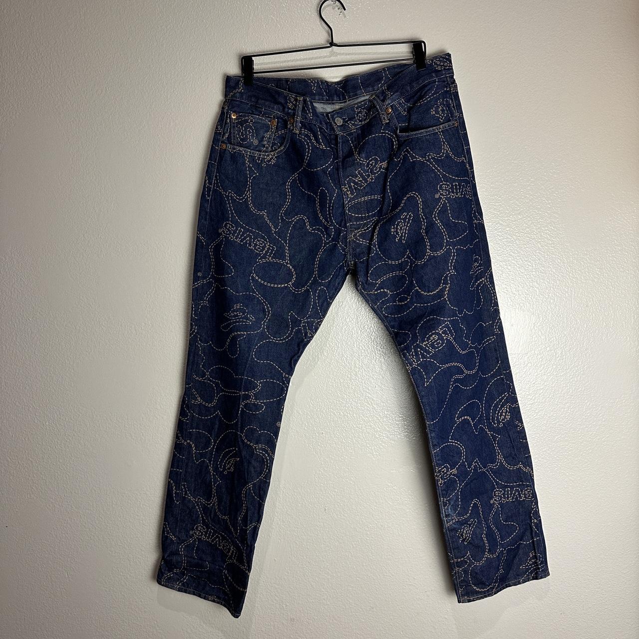 BAPE x Levi's Camo 501 93 Model Size 38 HTF | Depop