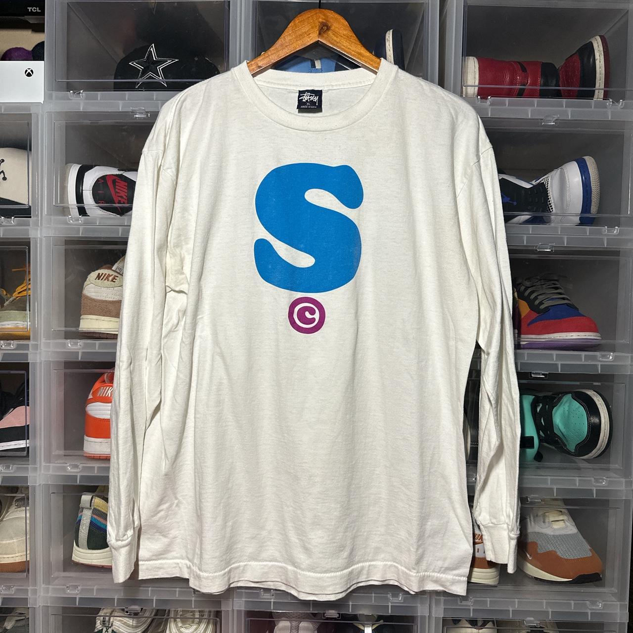 Vintage Late 90's Stussy Long Sleeve Tee -Tagged XL... - Depop