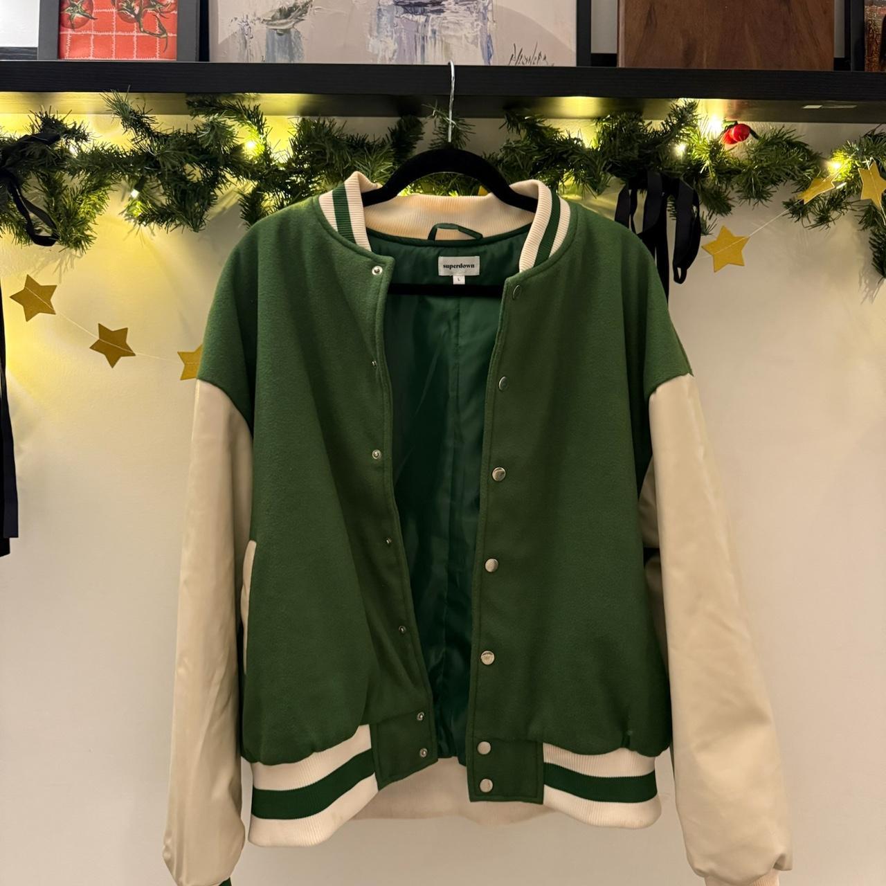 Superdown Women's Varsity Jacket - Green/Multi - … - image 2