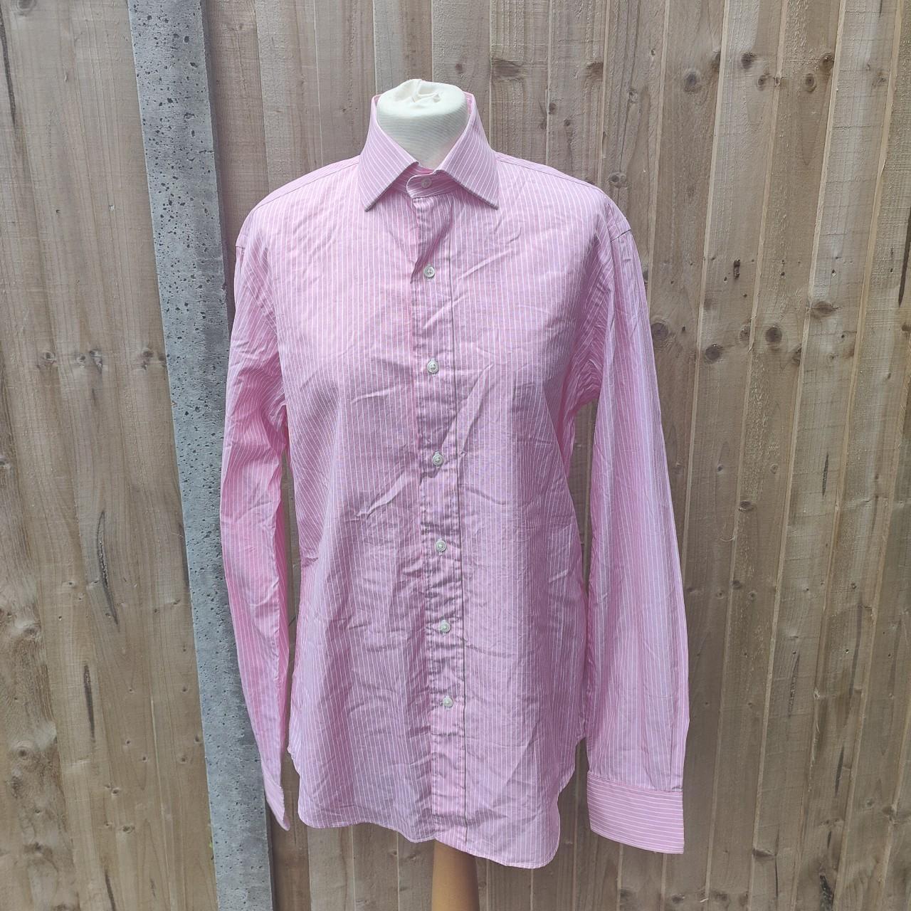 Pink Stripes Polo Ralph Lauren Dress Shirt size 15.5... - Depop