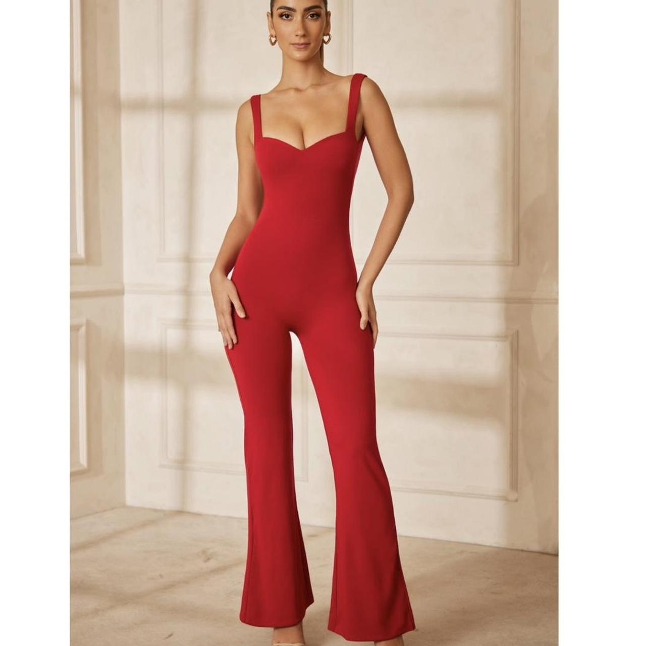 Oh Polly red backless jumpsuit ️ Only worn once Size... Depop