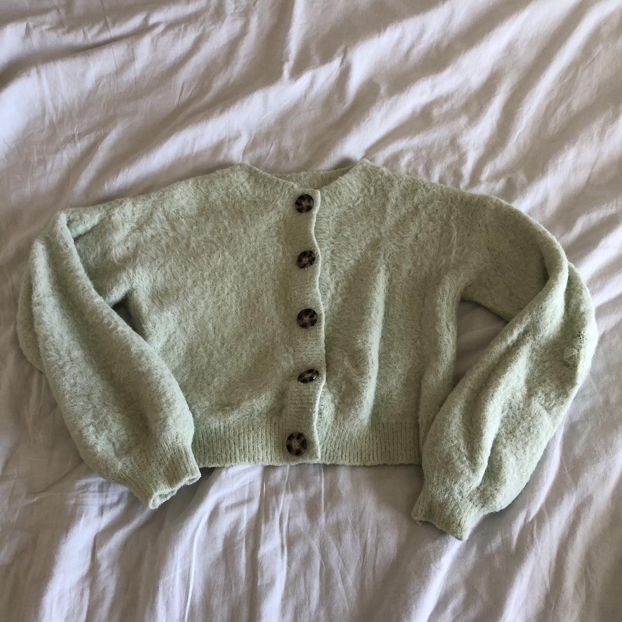 Fuzzy Cardigan Sage Green SHEIN Fuzzy Slouchy Sleeve Sage Green