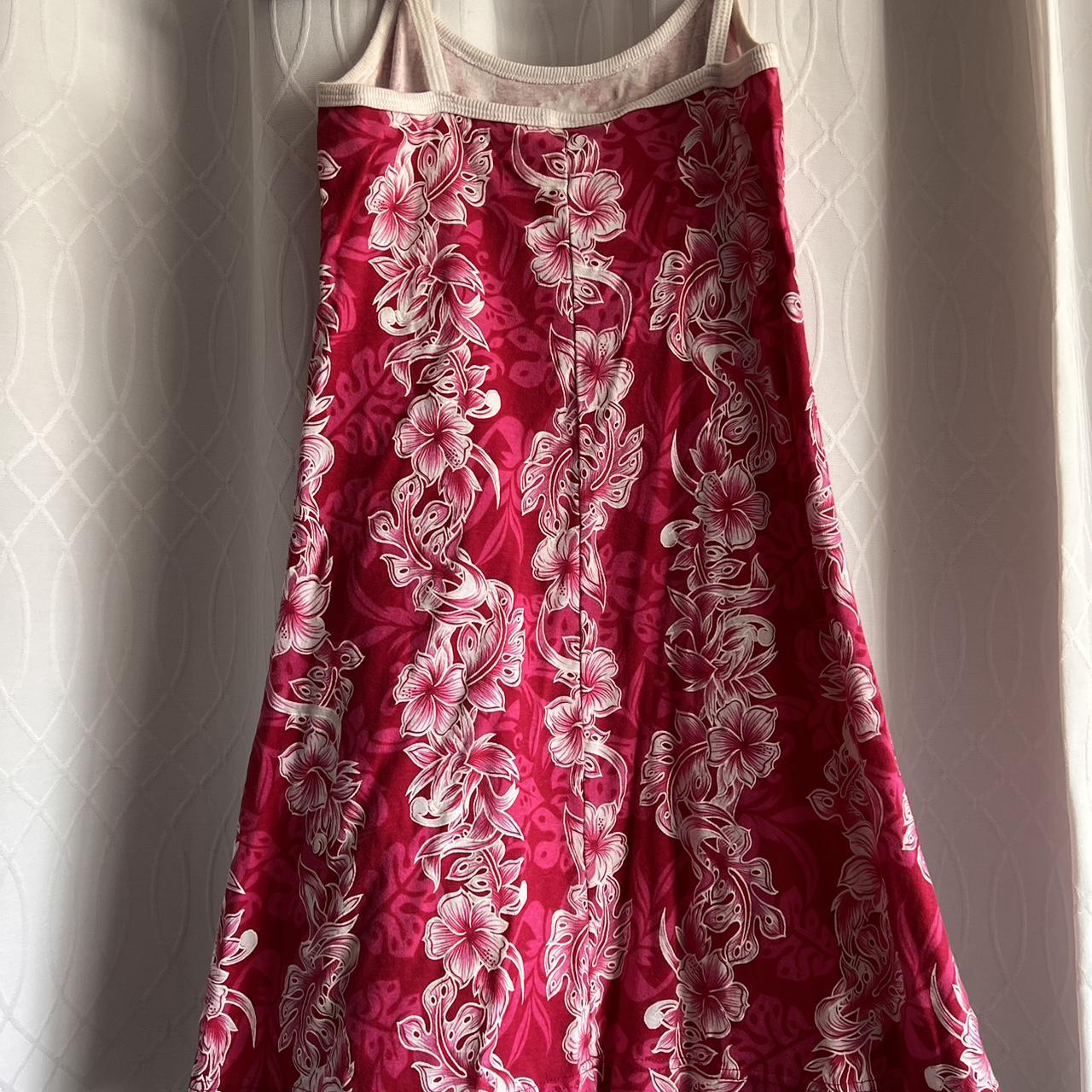Women's Pink and White Dress Depop